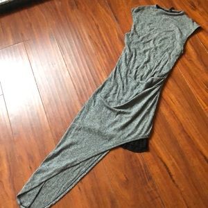 Long asymmetrical dress with scrunch my details